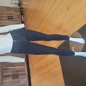 Reformation button fly high rise ankle skinny jean